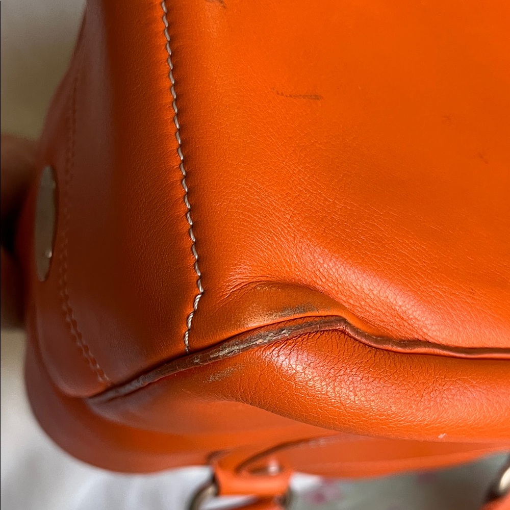 Celine Bougie Bright Orange Satchel Bag - Picture 7 of 13